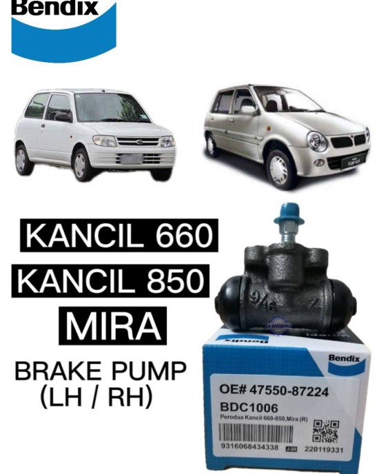 Perodua Kancil 660 Kancil 850 Daihatsu Mira Rear Brake Pump (LH/RH